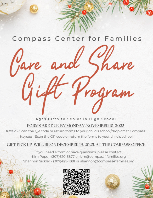 MDLK: Compass Care and Share Gift Program. Please see flyer for additional information. 
