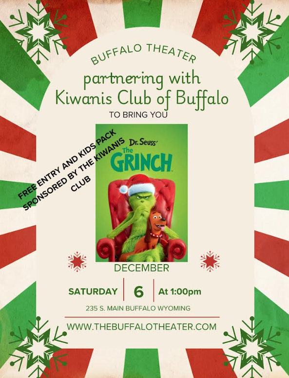 Buffalo Theater partnering with Kiwanis Club of Buffalo to provide this opportunity for our kiddos. Please see the attached flyer for additional information!