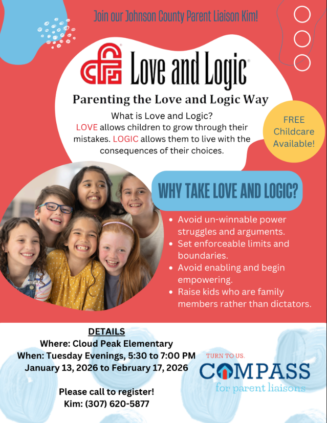 Love and logic class starts this month! Please see flyer for additional informatoin!
