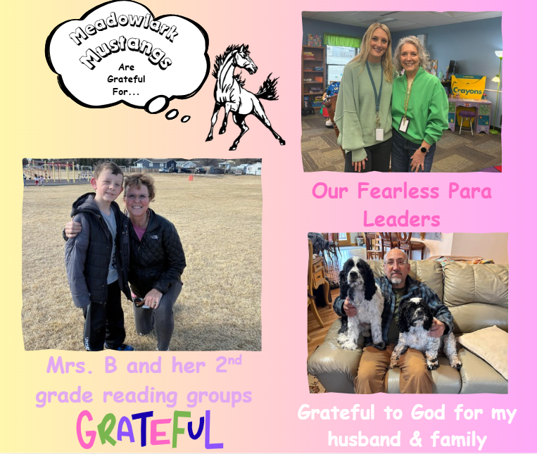 MDLK Mustangs are grateful for....