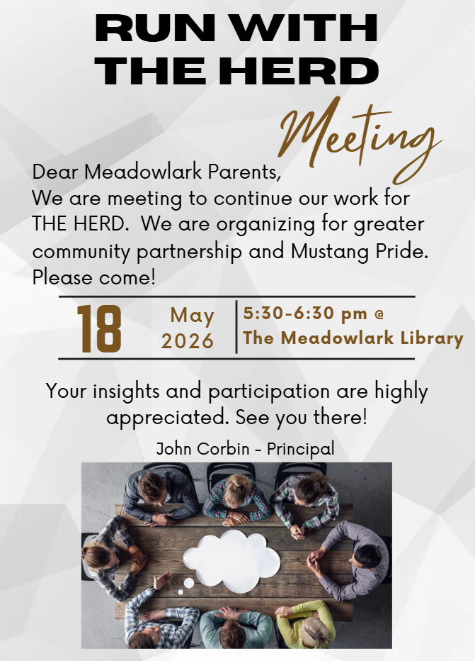 REMINDER: HERD meeting tonight from 5:30-6:30. See flyer for additional information!