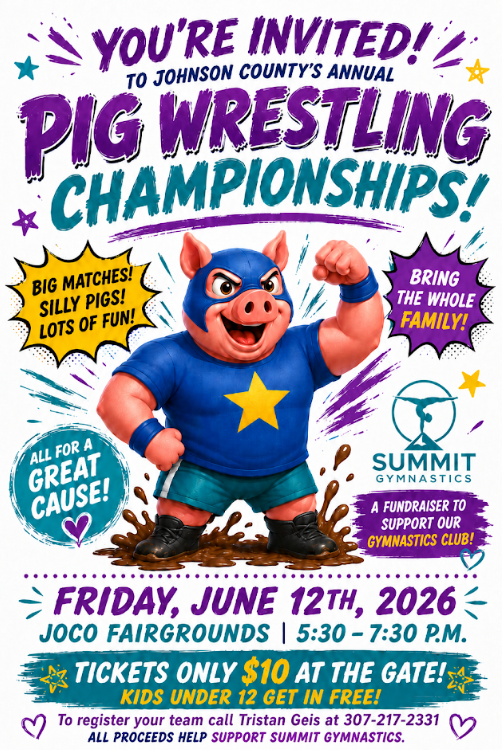 Pig Wrestling for a great cause! See flyer for additional info!