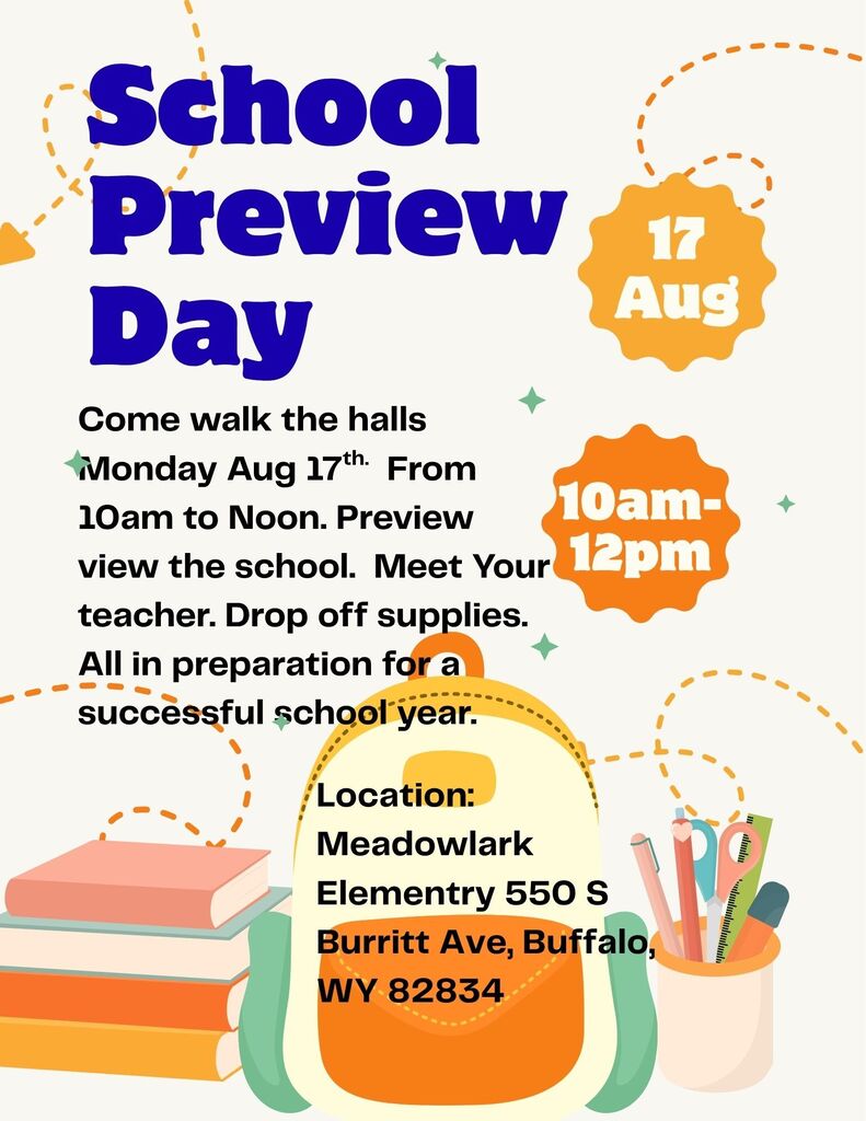Preview Day Aug 17th from 10 am to noon.