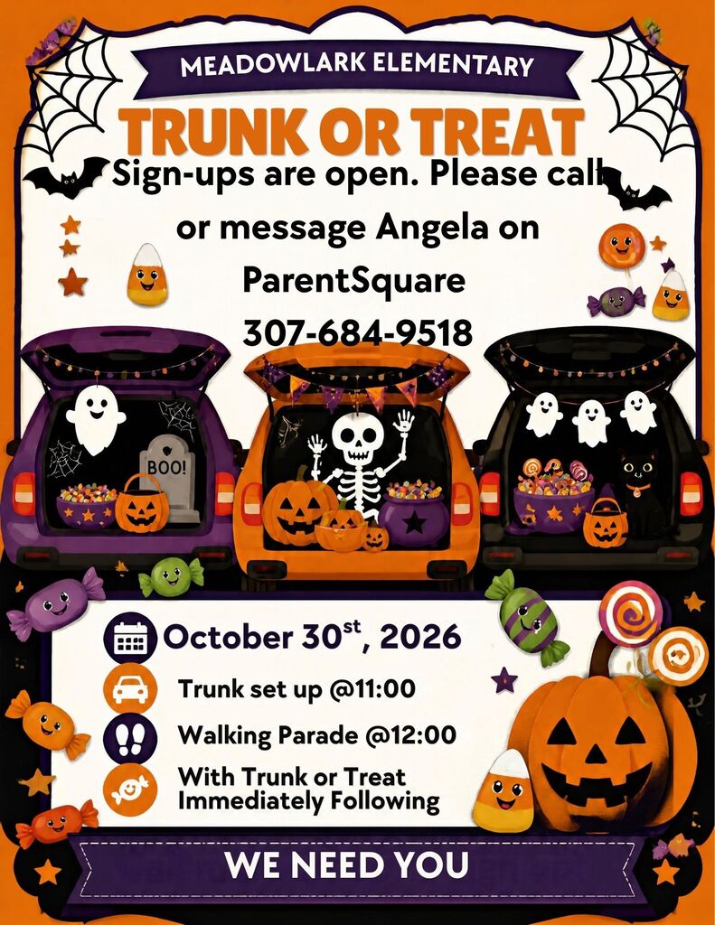 Meadowlark Trunk or Treat Sign Ups 