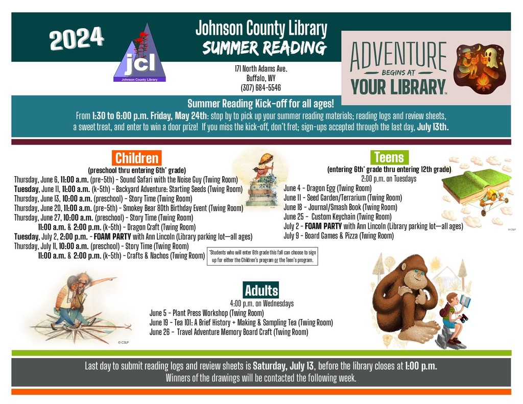 Check out the Summer Reading Challenge JC Library