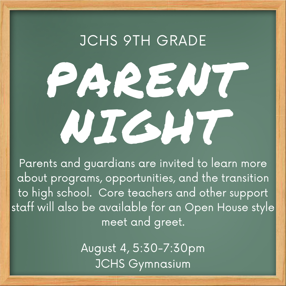 Simple Chalkboard Parent Night School Announcement