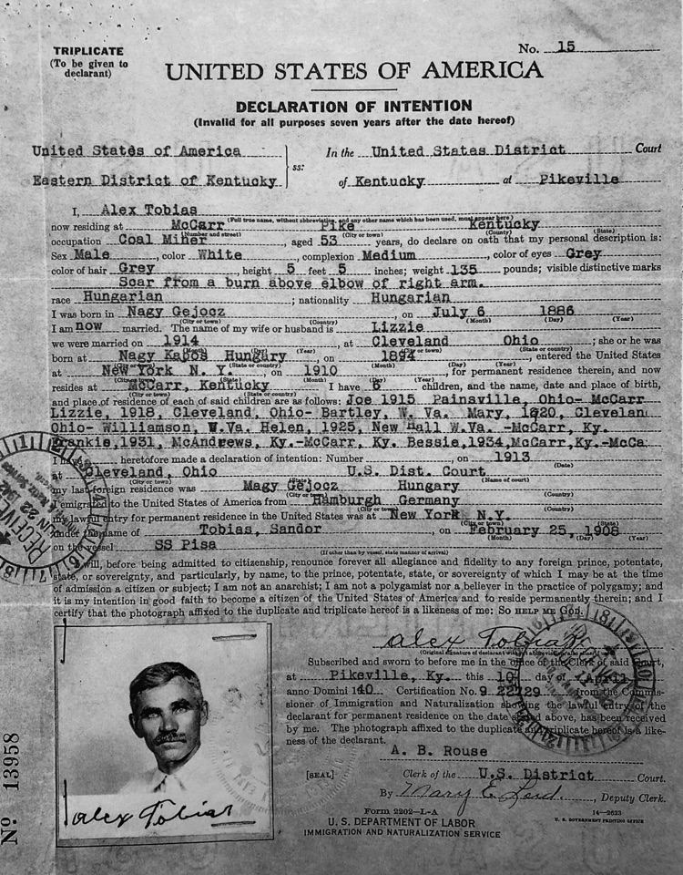 Alex Tobias declaration