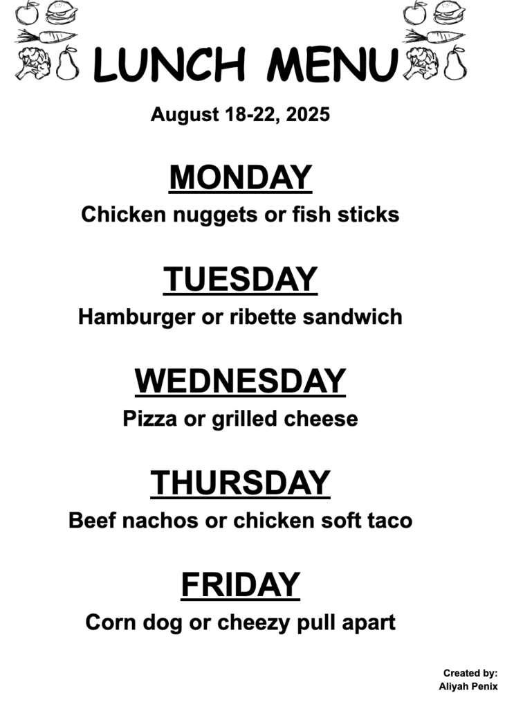 Lunch Menu