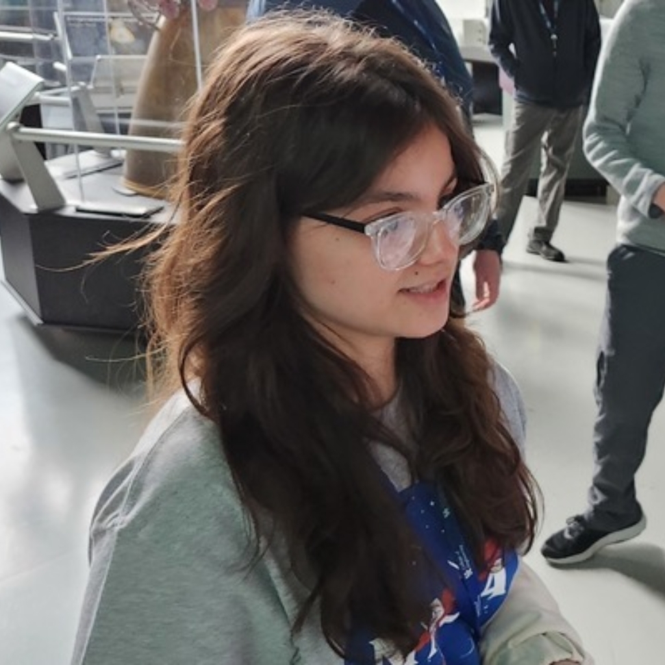 Carleigh Branham talking to Scientist