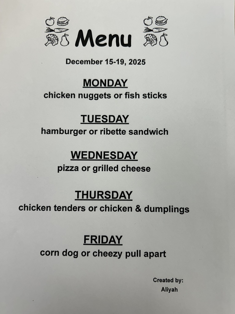 Lunch Menu 12/15-12/19