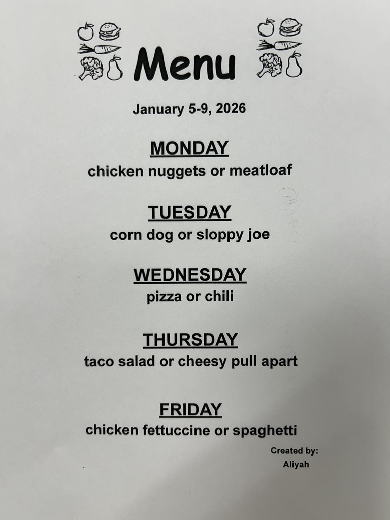 Lunch Menu 1/5-9