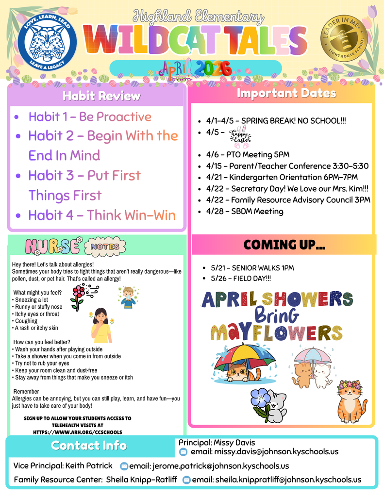 April 2026 newsletter