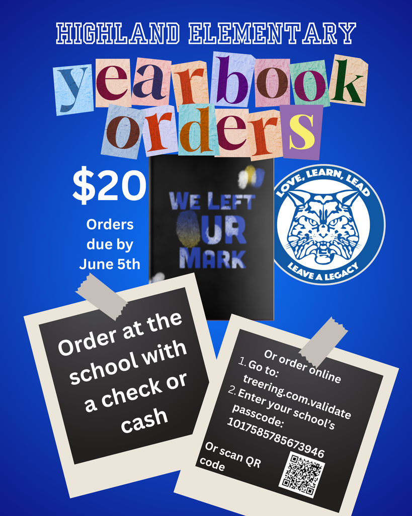 Order your 2025-2026 Highland Elementary yearbook!