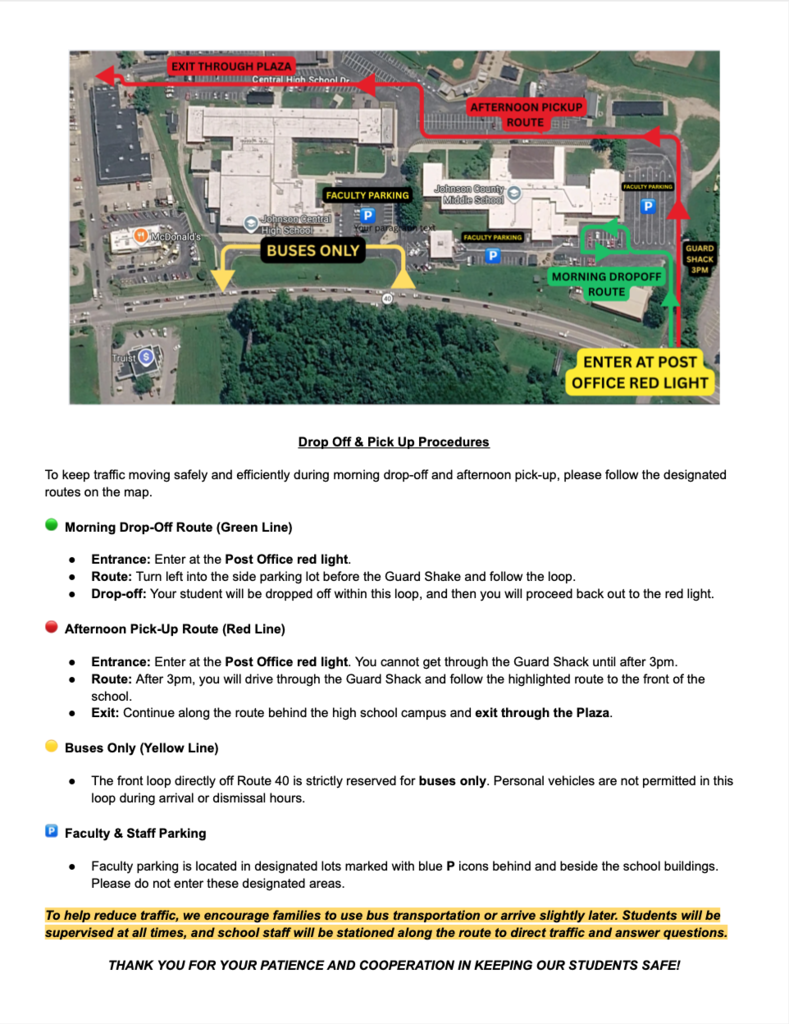 Drop Off & Pick Up Procedures