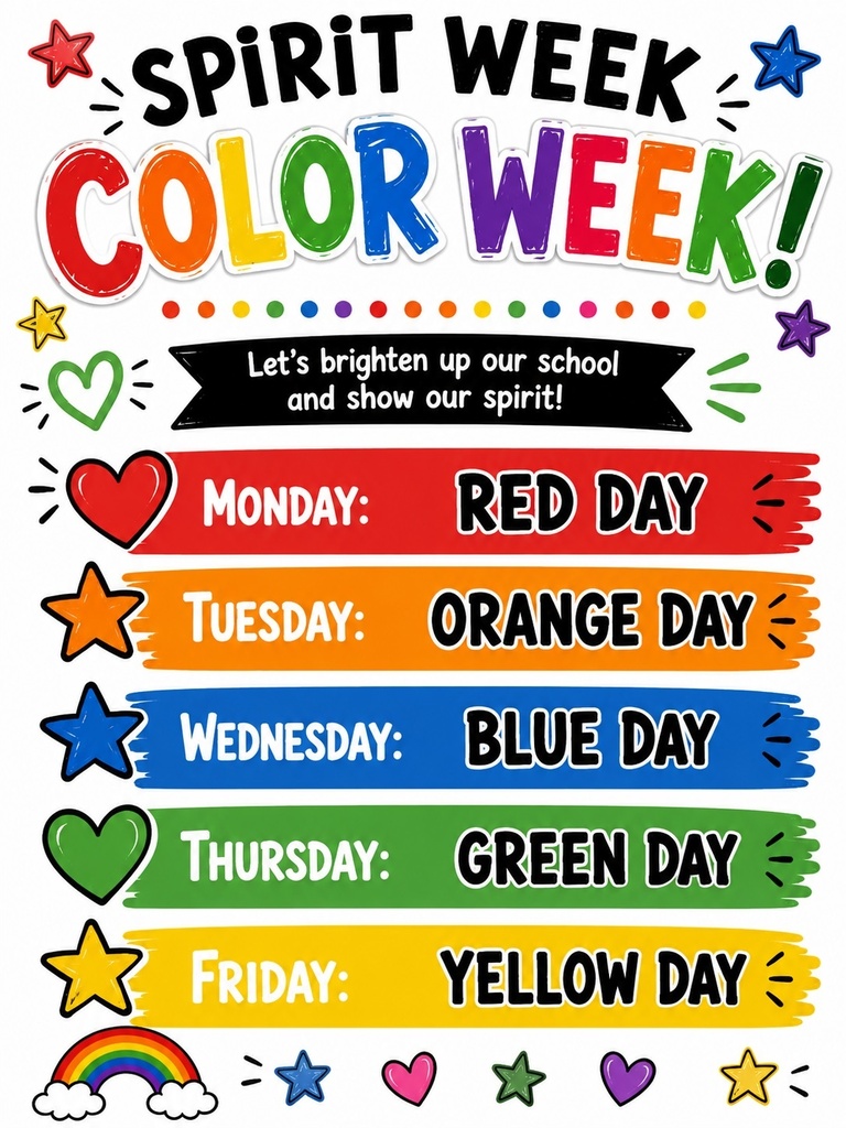 Color week August 17th - 21st