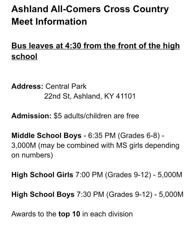 Ashland XC Meet