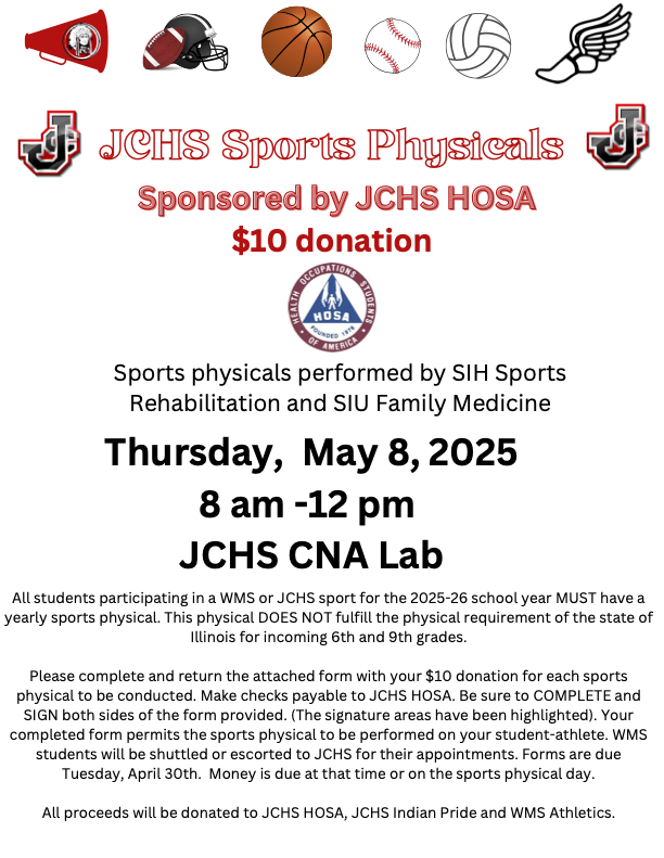 JCHS Sports Physicals