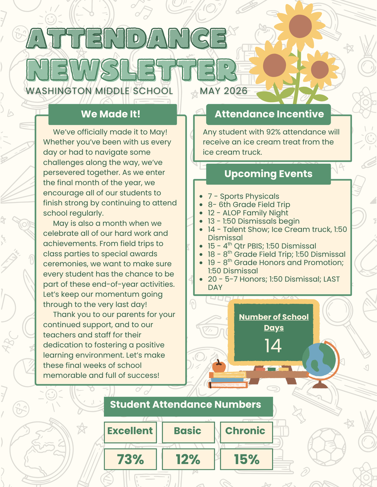 May Attendance Newsletter