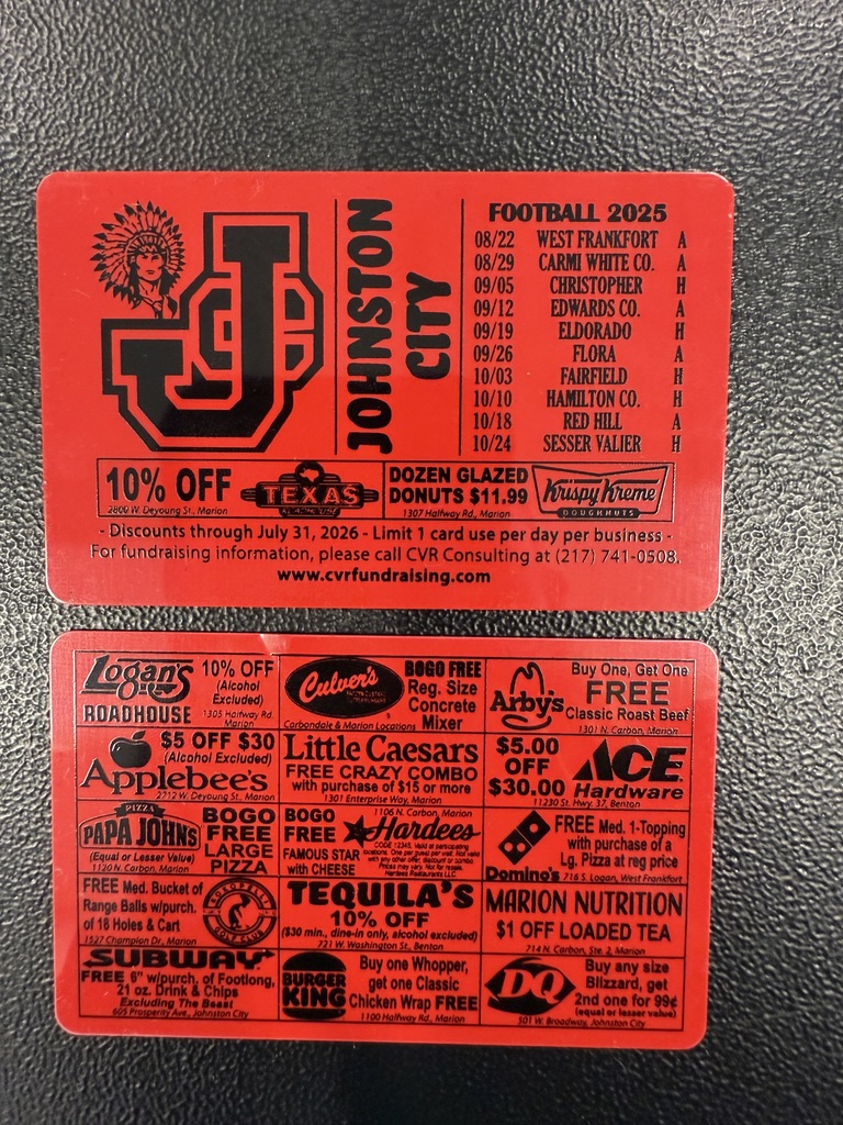 2025 football fundraiser cards