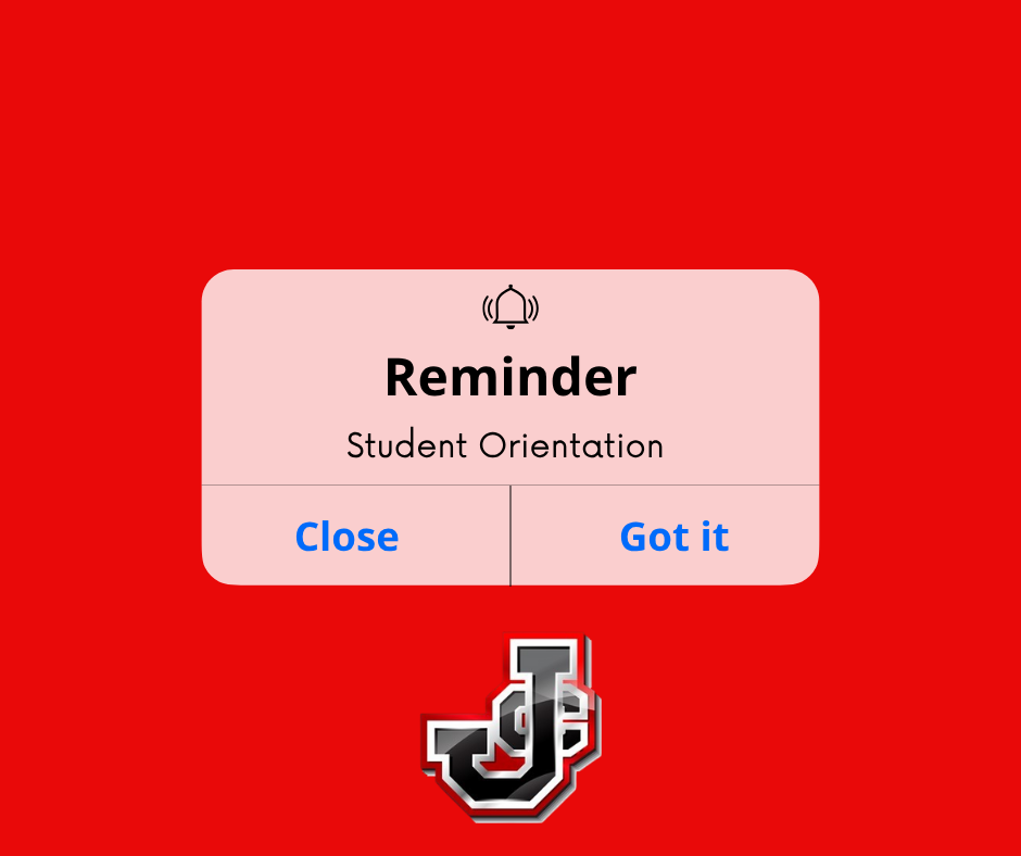 student orientation reminder