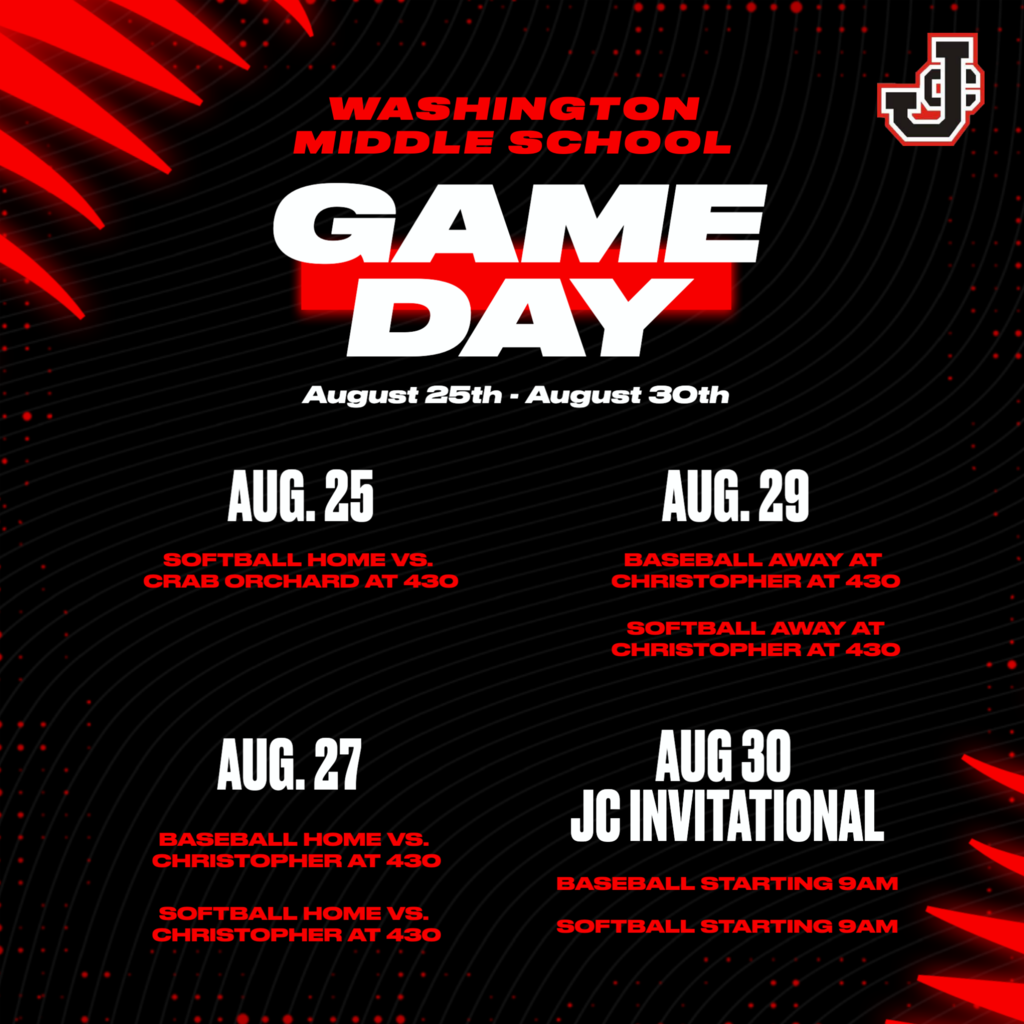 WMS athletic schedule aug 25 - aug 30 2025