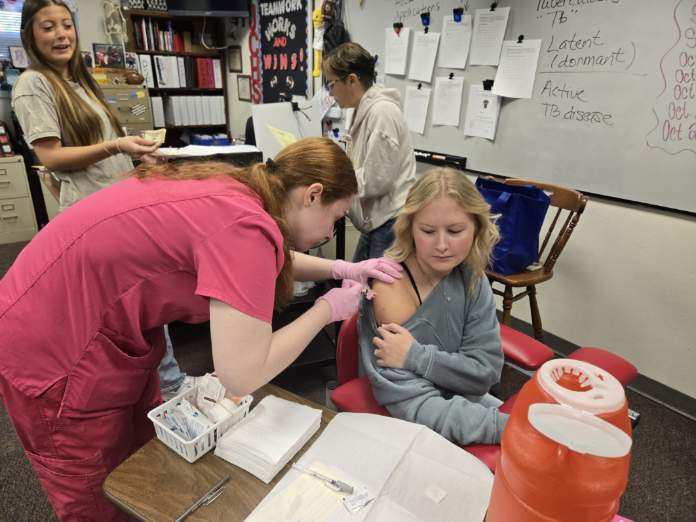 2025 cna students receive vaccines