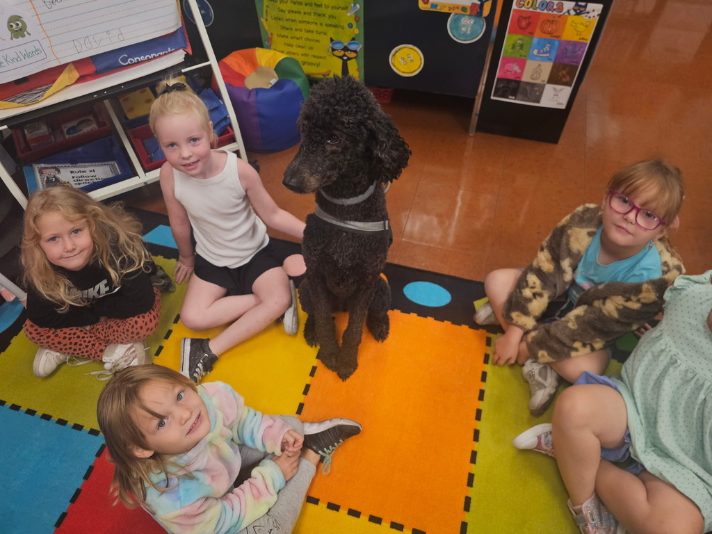 Mr. Kee and River visit kindergarten
