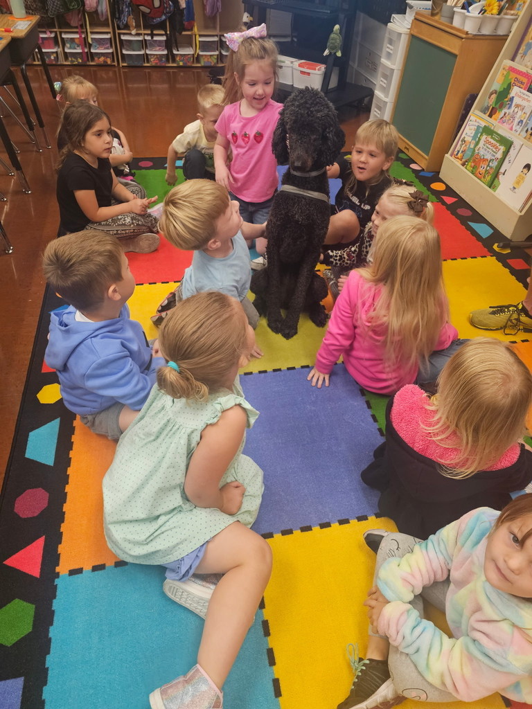 Mr. Kee and River visit kindergarten