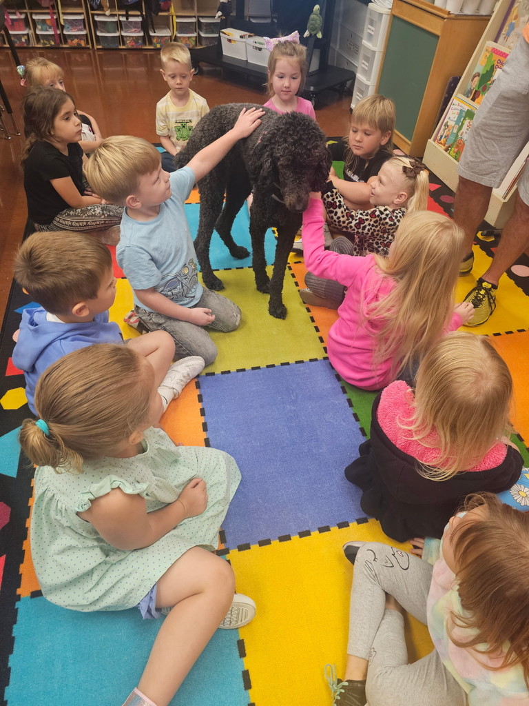 Mr. Kee and River visit kindergarten