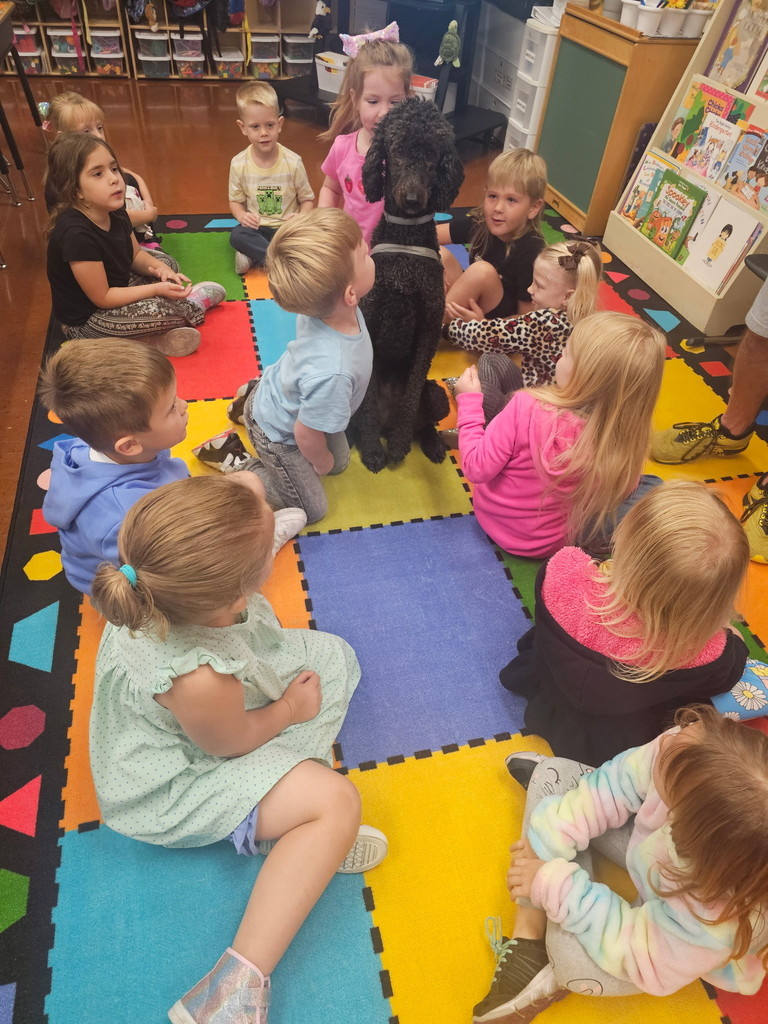 Mr. Kee and River visit kindergarten