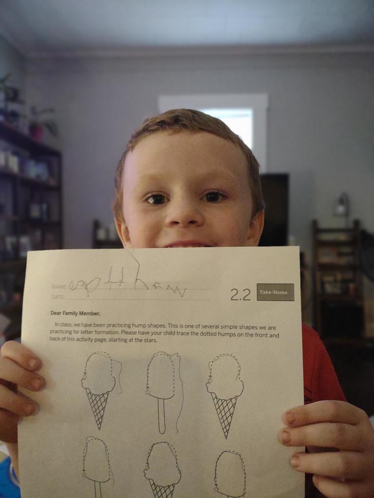 kindergartners learn cursive 