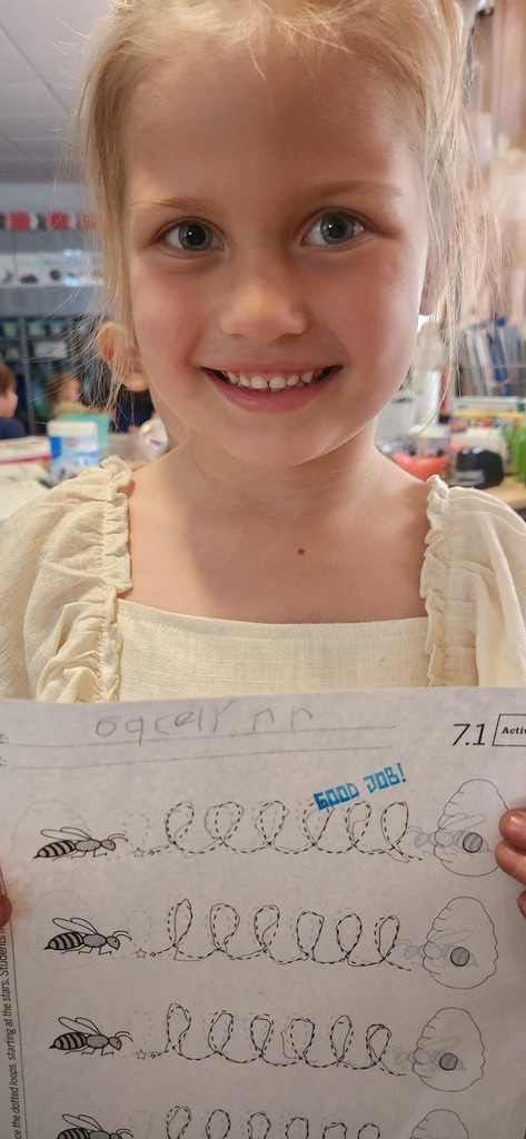 kindergartners learn cursive 