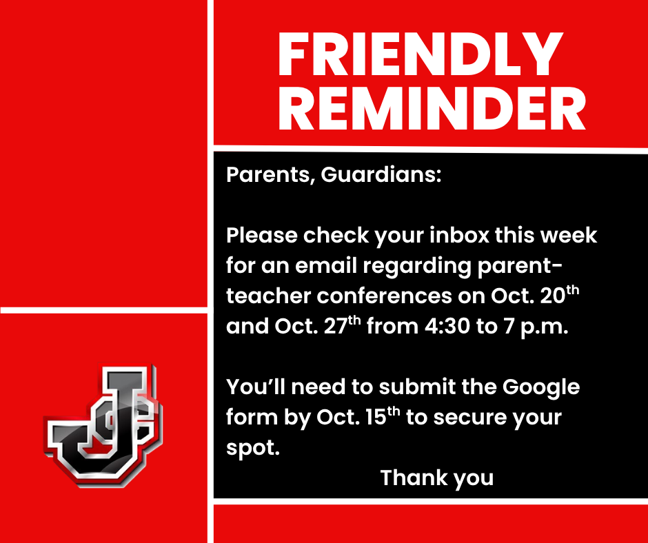 parent teacher conference email reminder 2025