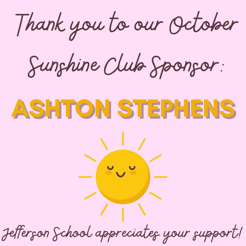 Sunshine club October 2025 sponsor