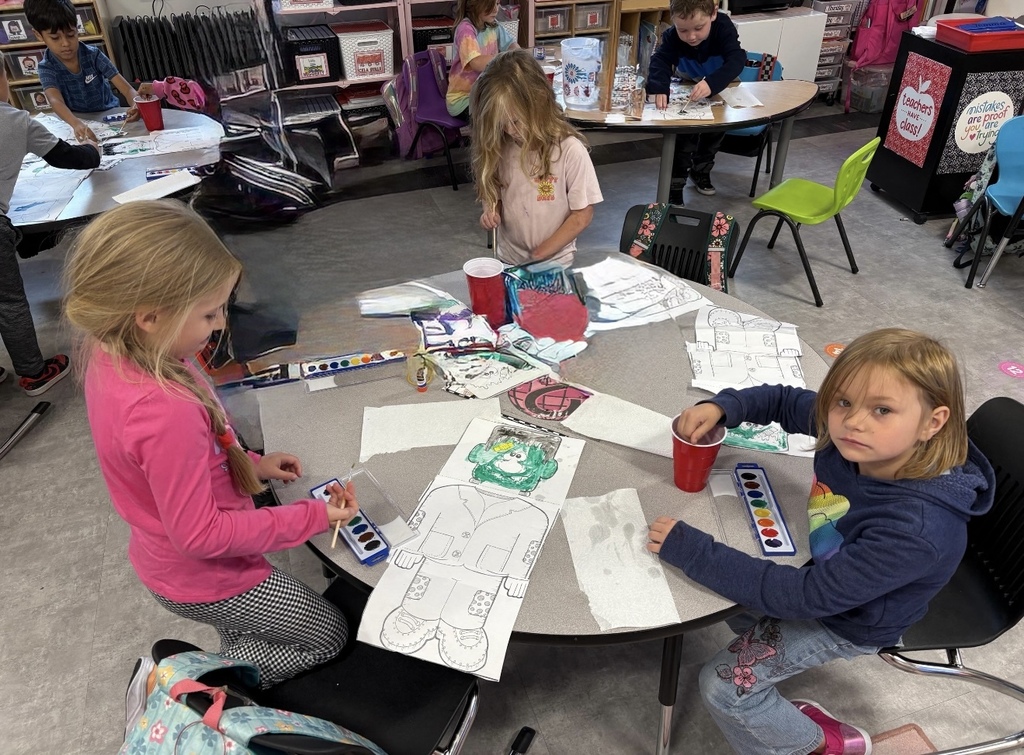 Boyd's classroom uses watercolors 