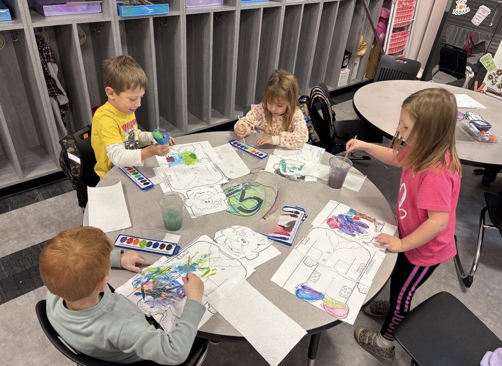Boyd's classroom uses watercolors 