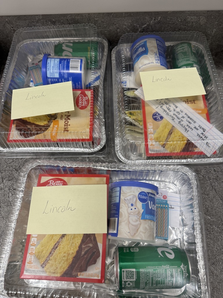 birthday cake food drive donation 