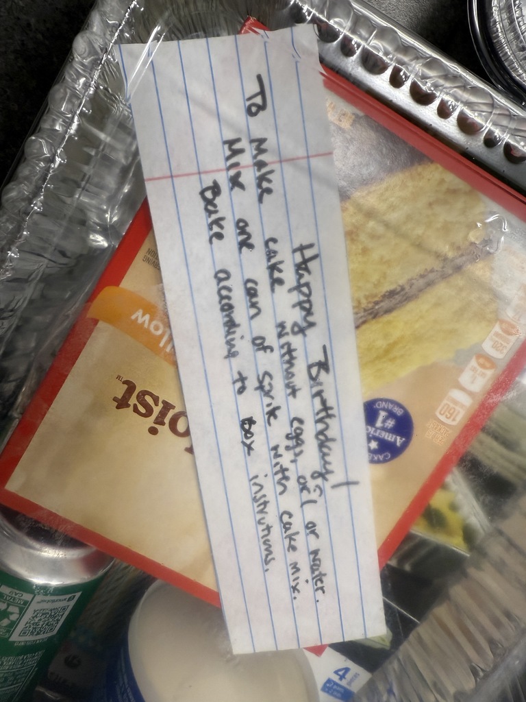 birthday cake food drive donation 