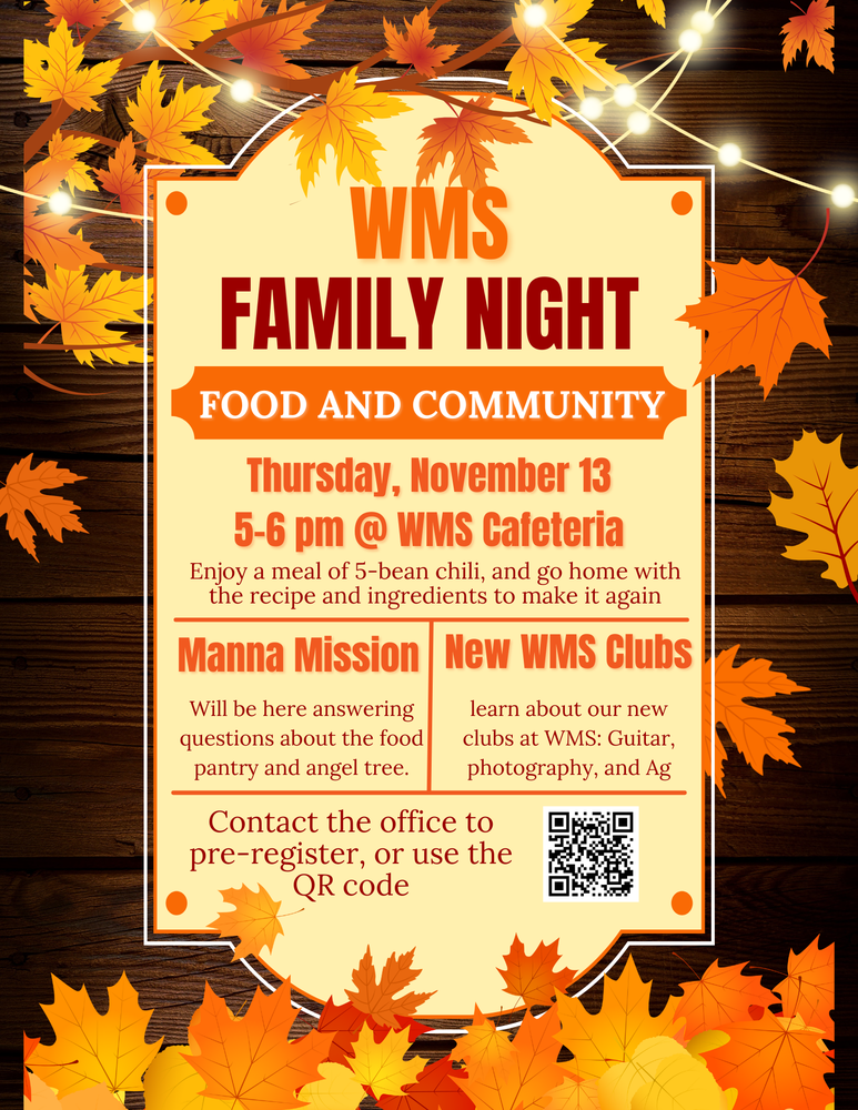 wms family night flyer