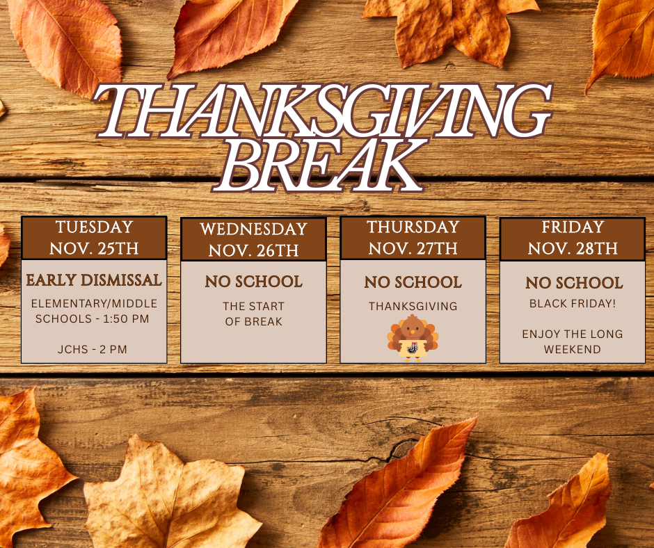 Thanksgiving week schedule changes calendar 2025