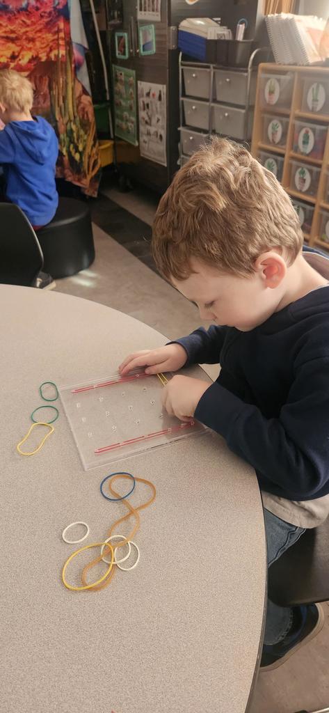 Mrs. Cheers' class uses geo boards