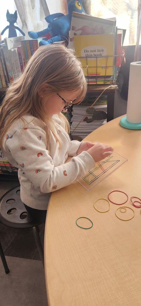 Mrs. Cheers' class uses geo boards