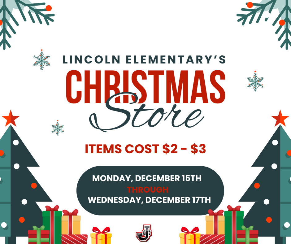 Lincoln Christmas store December 15th - December 17th 2025
