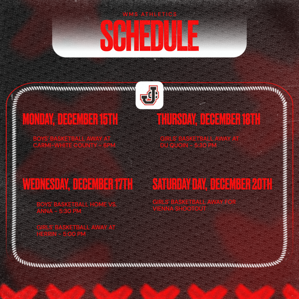 wms athletic schedule week of december 15th. 