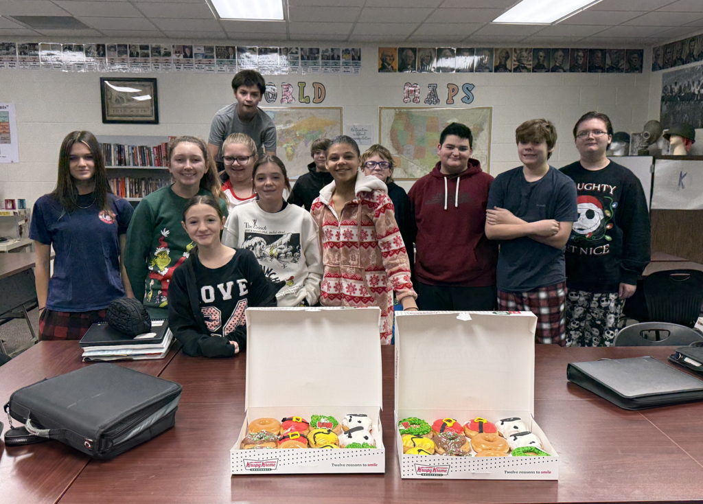 mrs kerley's home base enjoys donuts