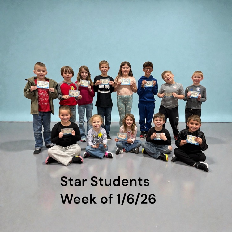 Star Students for the week of 1/6-1/9.