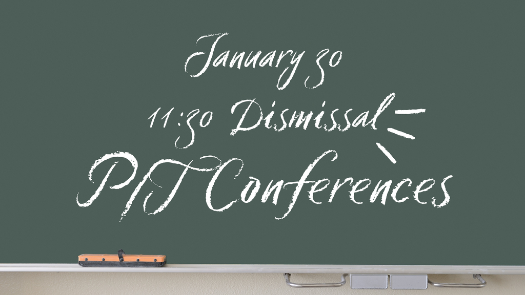 11:30 dismissal information on a chalkboard background