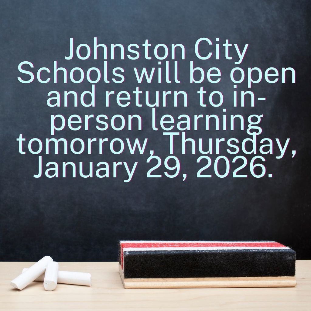 JC Schools open tomorrow, Thursday, January 29, 2026.