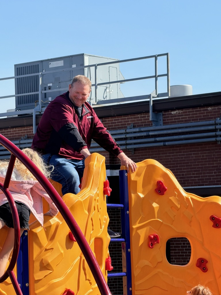 Teacher on rockwall during recess after state testing