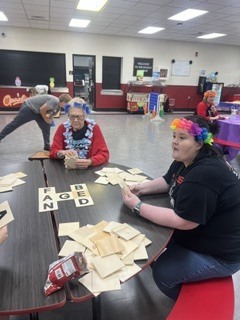 staff and families celebrate alop family night